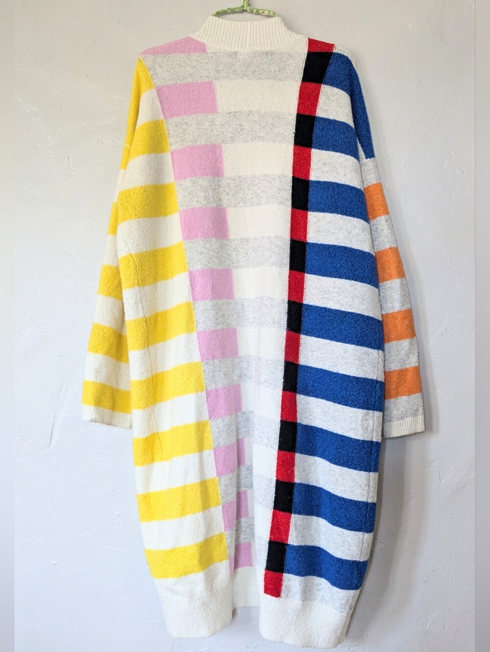 LEGO x Target Colorblock Striped Long Duster Cardigan Sweater Size L - Picture 4 of 4